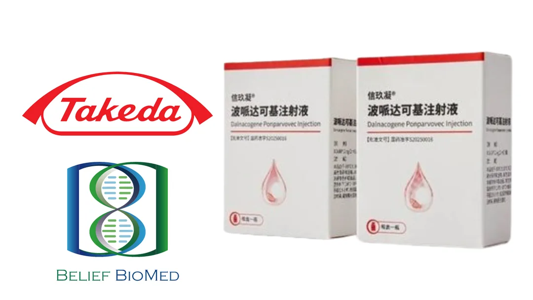 Takeda and Belief BioMed End Xinjiuning Commercialization Partnership; Belief BioMed to Advance Gene Therapy Independently