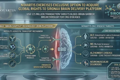Novartis Exercises Exclusive Option to Acquire Global Rights to Sironax Brain Delivery Platform – USD 125 Million Transaction Targets Blood‑Brain Barrier Breakthrough for CNS Diseases