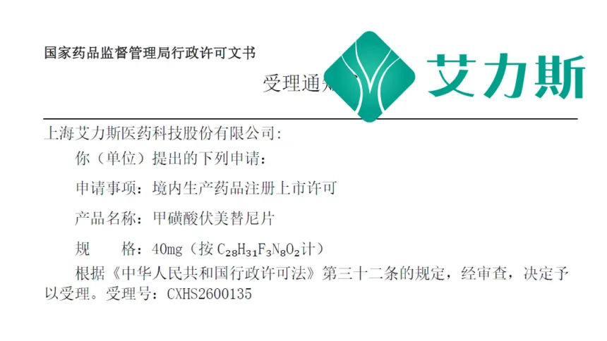 Allist Pharmaceuticals' NDA Accepted by China's CDE for Furmonertinib in Adjuvant NSCLC – Third‑Generation EGFR‑TKI Targets Post‑Resection Patients with Exon 19 Deletion or L858R Mutations